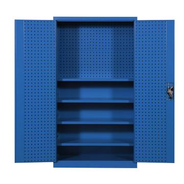 京图尚冠 多功能重型工具柜带工具挂板内四层板1000×500×1800mm全蓝色 不含任何挂钩，零件盒及其他工具配件 JG258
