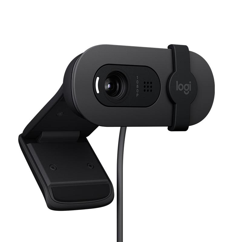 Logitech/罗技 网络摄像头 BRIO 90黑色 直播笔记本台式电脑 1080P