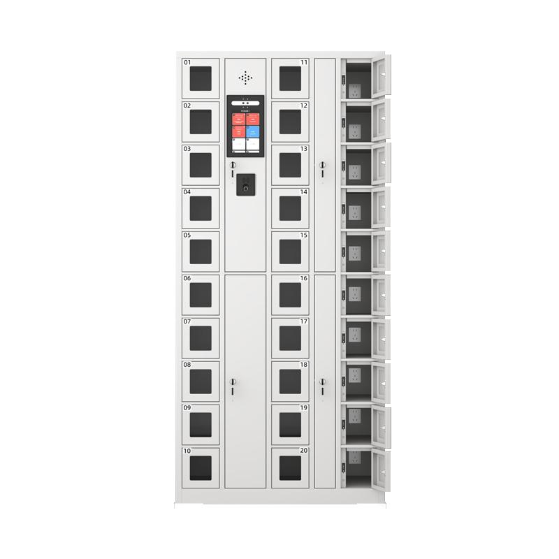 京图尚冠 智能手机柜30门可充电人脸+指纹+刷卡灰白色830*400*1800mm TD610