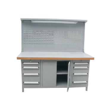 REDER 50mm铁板桌面工作台，2个4抽柜，1800W×750D×(800+1000)H，载重:1000kg不含安装费 RDF1809