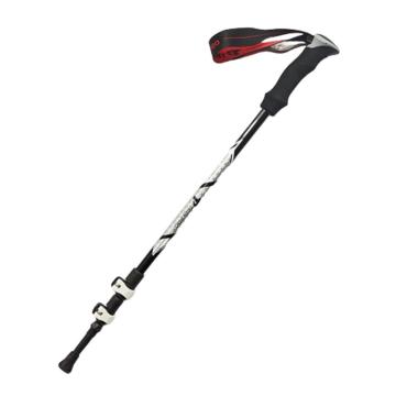 三极户外 外锁登山碳素轻便伸缩登山杖135cm TP3908 黑色