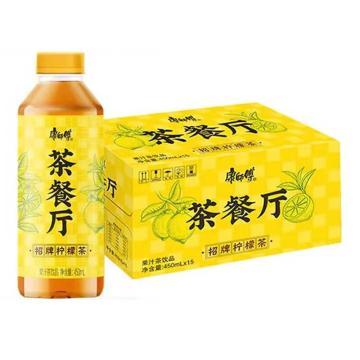 康师傅 招牌柠檬茶瓶装450ml*15 茶餐厅果汁茶饮料
