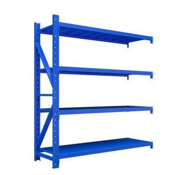 Raxwell 钢制层板货架副架4层，500kg，尺寸(长×宽×高mm)：2000×500×2000，蓝色，安装费另询 RHSL0545-S