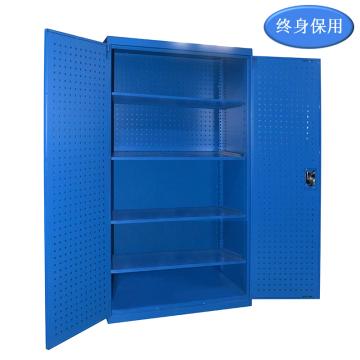 Raxwell 蓝色双开门带挂板置物柜(四层板)尺寸(长×宽×高mm):1000×600×1800 RHST0015