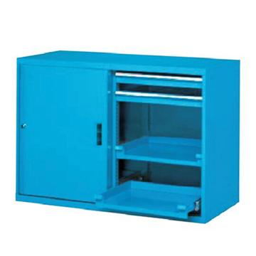 锐德 移门工具柜，外形尺寸(mm):1130W×640D×1000H，4层层板4个抽屉 RDM3