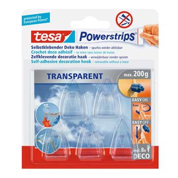 TESA 透明无痕装饰挂钩0.2KG 5个装 58900-00013-20