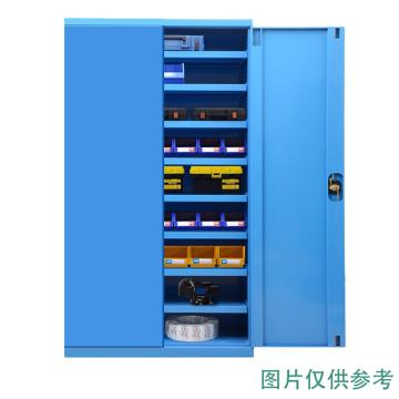 锴源 重型工具柜，九层可调无挂板 蓝色,1000×500×1800mm