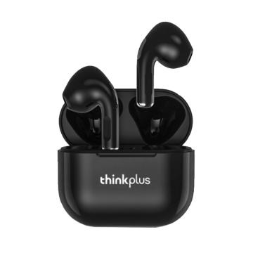 ThinkPlus 蓝牙耳机半入耳式运动降噪重低音音乐耳机 通用苹果华为小米手机 LP40 黑色
