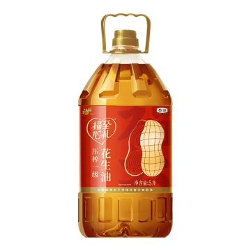 福临门 油 福至心礼压榨一级花生油5L