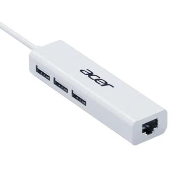Acer/宏碁 百兆4口扩展坞USB2.0*3 百兆网口 HY41-T41(白色C口网口)百兆