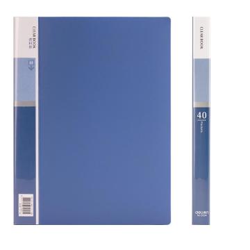 deli/得力 资料册文件夹插页袋 A4 10页 5001 蓝色