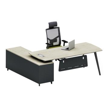 HiBoss 办公桌经理桌主管桌总裁桌大班台桌带侧柜2.2米2200*1800*750mm GJSP-60