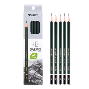 deli/得力 高级绘图铅笔HB 六角笔杆 (12支/盒) 7083绿色