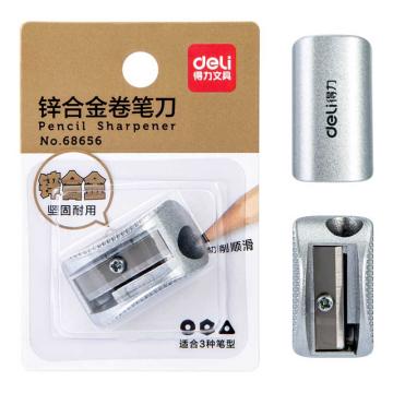 deli/得力 锌合金卷笔刀1个/卡 68656银