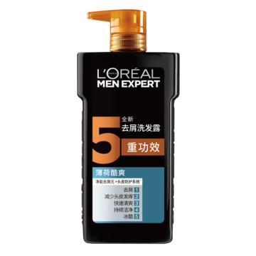 欧莱雅 男士去屑洗发露 薄荷酷爽700ml新