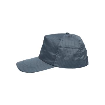 功成狮 条纹防静电鸭舌帽灰色均码，10顶/袋 GW8079