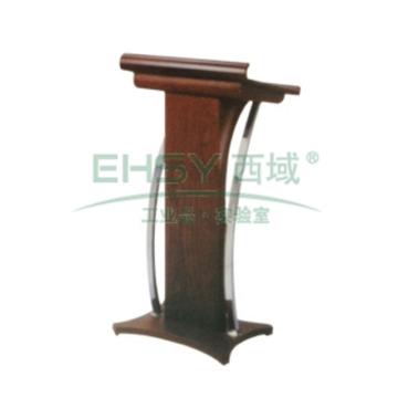 康邦洁 咖啡色演讲台L570*W545*H1200带话筒 B1253A