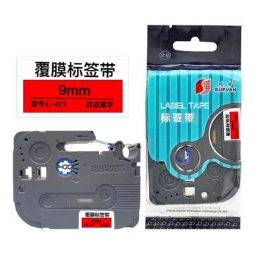 硕方 标签色带红底黑字 9mm 覆膜 L-421