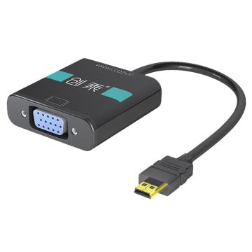 创乘 HDMI转VGA转换器（带音频/供电）黑色 CT062B