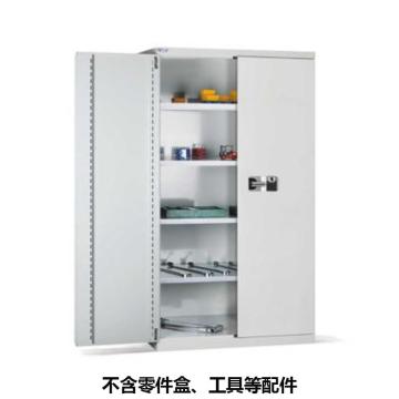 位邦 储物柜1023×550×1800mm，灰色，对开钢门柜，密码指纹锁，4层层板 77.6311.01.E