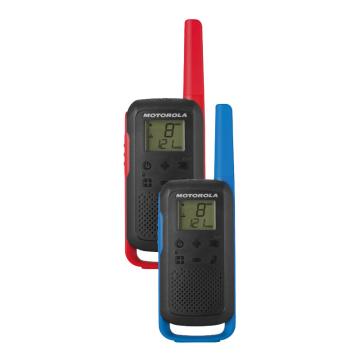 MOTOROLA 模拟对讲机免执照对讲机 运动自驾出游，适用于平面沟通0.5W功率 T62公众对讲机 （两只装）