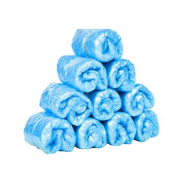 兰诗 一次性鞋套塑料1.0g 蓝色 100只/包 DA6030
