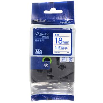 兄弟 标签色带白底/蓝字 18mm TZE-243