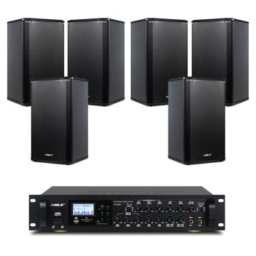 世林 会议音箱套装会议音响系统定阻功放+壁挂音响 AV-8820+BX-108*6