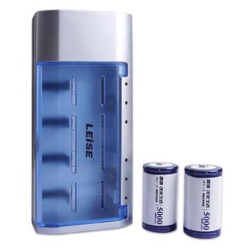 雷摄 电池充电器套装（配2节1号5000毫安充电电池+四槽充电器）适用于：燃气灶/热水器 LS-902