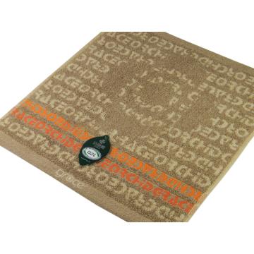 GRACE 全棉提花方巾经典系列logo 34×34cm，52g 8541-浅棕