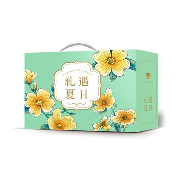 川珍 夏日礼遇花茶礼盒菊花茶30g柠檬片/金银花各40g玫瑰花60g山楂干90g皇菊15g蒲公英40g 315g