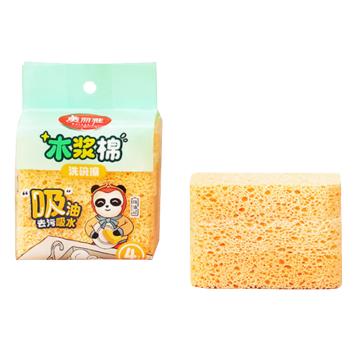 美丽雅 木浆棉百洁布11*7*2.5cm 4片/包 HC081604