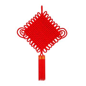 安赛瑞 绒布中国结乔迁之喜新年元旦标识春节元宵节开业喜庆装饰3.0线16盘 311279