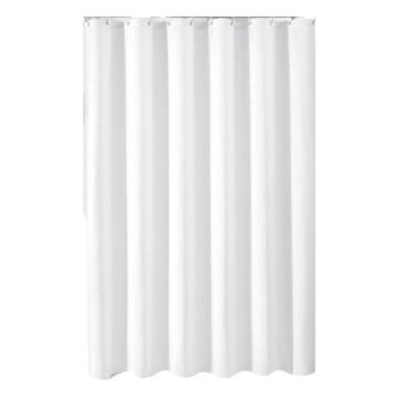 功成狮 简约防水浴帘，GJCA0209GJCA0209 涤纶 华夫格120gsm 150×180cm（含12个挂钩）白色 GJCA0209