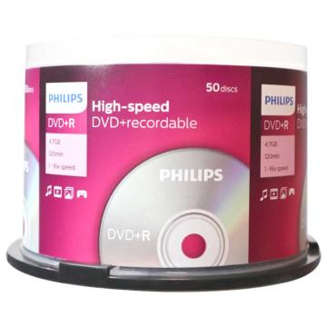 PHILIPS/飞利浦 光盘 DVD+R 光盘 4.7G/16X(50片筒装) 银色