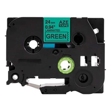 功成狮 标签色带，AZE-751GCDY0266 宽度24mm 绿底黑字，适用于兄弟ＴＺ系列标签机 GCDY0266