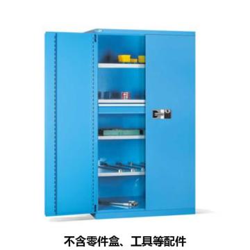 位邦 储物柜1023×550×1800mm，蓝色，对开钢门柜，密码指纹锁，4层层板，1单轨抽屉 77.6401.02.E