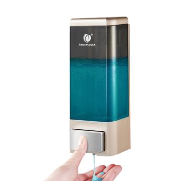 创点 壁挂式皂液器，手动单头洗手液瓶，710117 1012D(500ml)香槟金