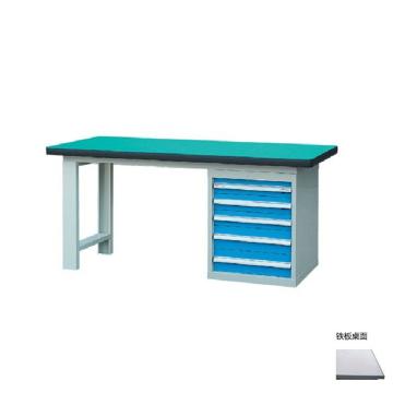 锐德 50mm铁板桌面单侧5抽柜重型工作桌1500W×750D×800H，载重:1000kg，不含安装 RD1503BE