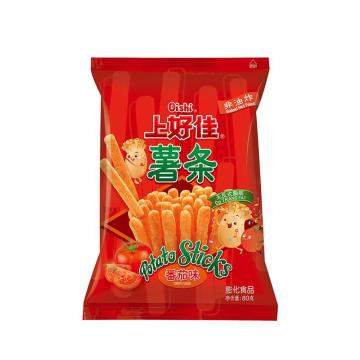 上好佳 休闲零食 薯条，80g*12袋 番茄味