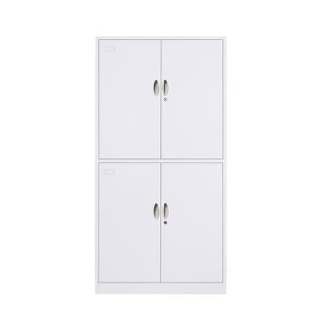 京鑫辉 双节文件柜资料柜灰白色 可调层板多层文件柜H1850*W850*D390mm 厚度0.7mm XHSJ-PT02