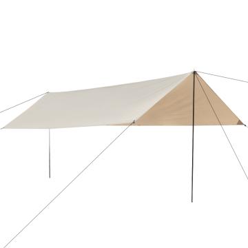 三极户外 户外露营天幕防雨遮阳棚布 TP2384 米白(银胶布)3*4m