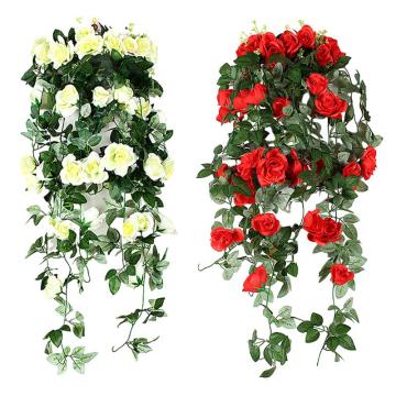 功成狮 仿真玫瑰花壁挂花垂吊壁挂垂吊 GUFD0070