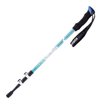 三极户外 户外铝合金直柄外锁伸缩登山杖135cm TP3912 蓝色