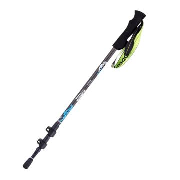 三极户外 户外碳素纤维手杖伸缩登山杖135cm TP3911 蓝白