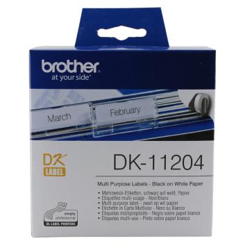 兄弟 DK色带17mm*54mm 白底/黑字（纸质400张） DK-11204