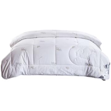 伊伊爱 全棉防羽布丝光羊毛被秋冬保暖被子 白色200×230cm DB-8YMB-001-200cm