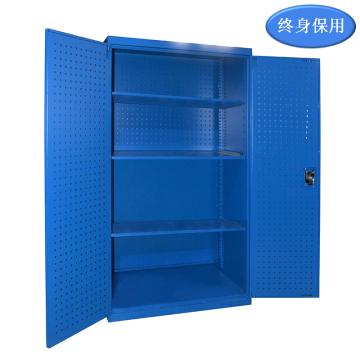 Raxwell 蓝色双开门带挂板置物柜(三层板)尺寸(长×宽×高mm):1000×600×1800 RHST0013