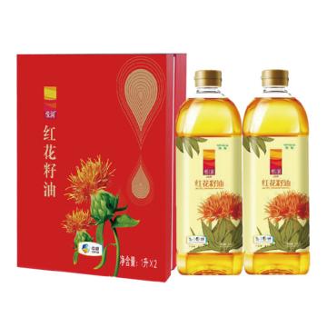 亚润 食用油 纯红花籽油礼盒，1L*2