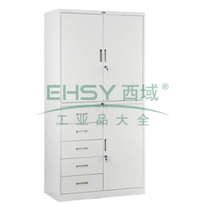 中阳 器械偏五斗柜实门900宽*400深*1840高 0.7mm厚度 灰白色 CAB-K7-5DD